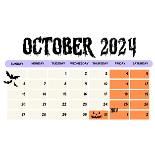 Calendar of dates for the 2024 season.